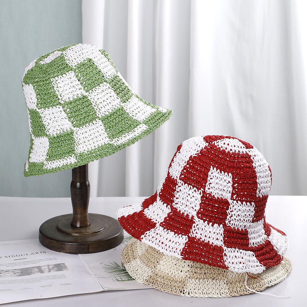 Summer Hat Women Wide Brim Plaid Bucket Hat Fisherman Cap Sunscreen Sun Protection Hat Seaside Foldable Sunhat New 56-58CM зелений
Summer Hat Women Wide Brim Plaid Bucket Hat Fisherman Cap Sunscreen Sun Protection Hat Seaside Foldable Sunhat New 56-58CM зелений