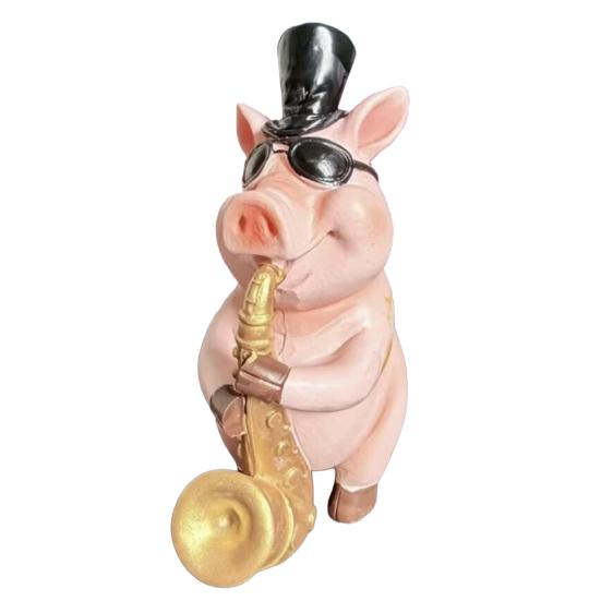 Cute Gentleman Pig Figurine Funny Resin Pig Playing Trumpet Sculpture for Living Room Bedroom Office Desk Home Decor 1pc
Cute Gentleman Pig Figurine Funny Resin Pig Playing Trumpet Sculpture for Living Room Bedroom Office Desk Home Decor 1pc