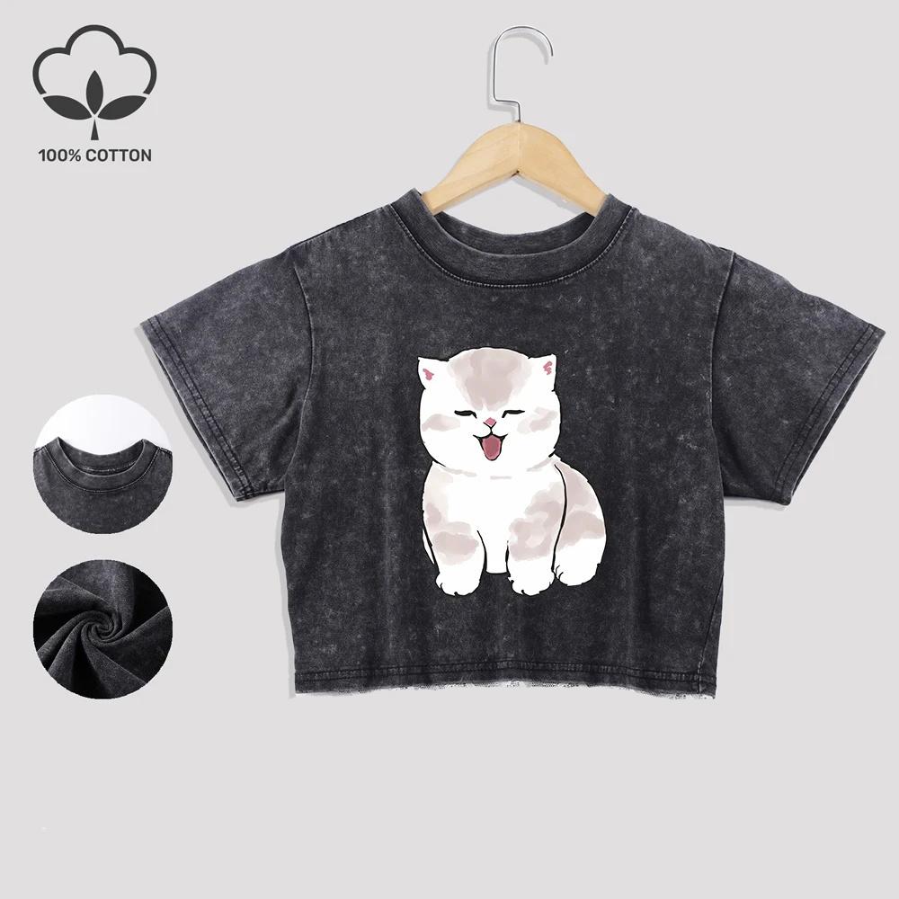 Кавайные хлопковые кроп-топы с принтом кошек, летние майки с кружевной отделкой по низу, футболки с О-образным вырезом и короткими рукавами, повседневная одежда XL
Кавайные хлопковые кроп-топы с принтом кошек, летние майки с кружевной отделкой по низу, футболки с О-образным вырезом и короткими рукавами, повседневная одежда XL