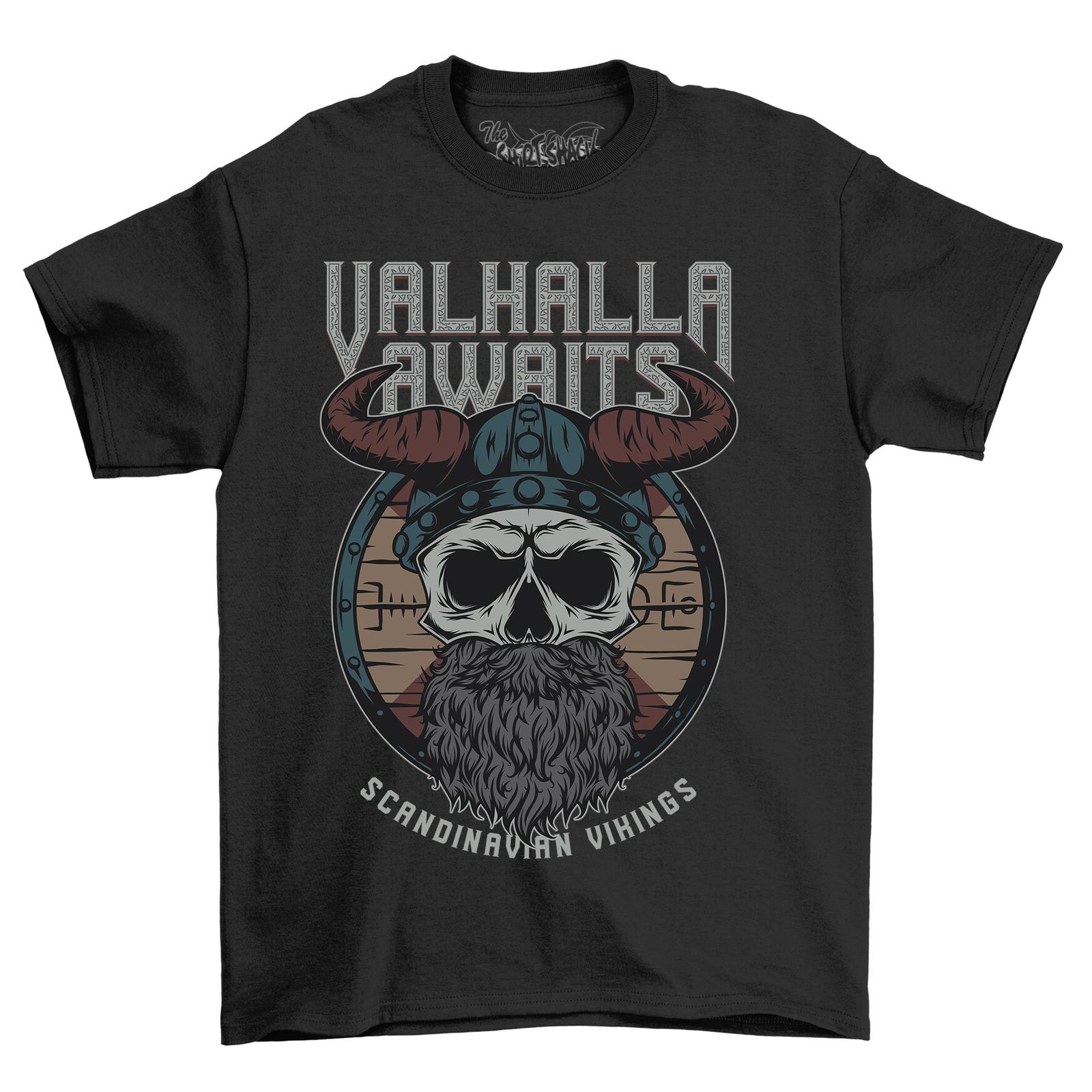 Valhalla Awaits Scandinavia Viking T-Shirt Mens Womens Tees Top - Funny Norse Mythology Tee. Unisex 4XL
Valhalla Awaits Scandinavia Viking T-Shirt Mens Womens Tees Top - Funny Norse Mythology Tee. Unisex 4XL