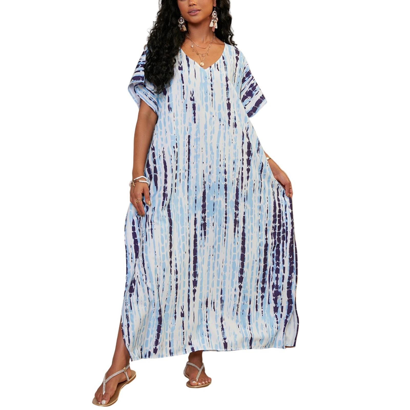 Beach Coverup Colorful Floral Printed Vacation Loose Robe Bikini Sun Shirt One Size білий
Beach Coverup Colorful Floral Printed Vacation Loose Robe Bikini Sun Shirt One Size білий