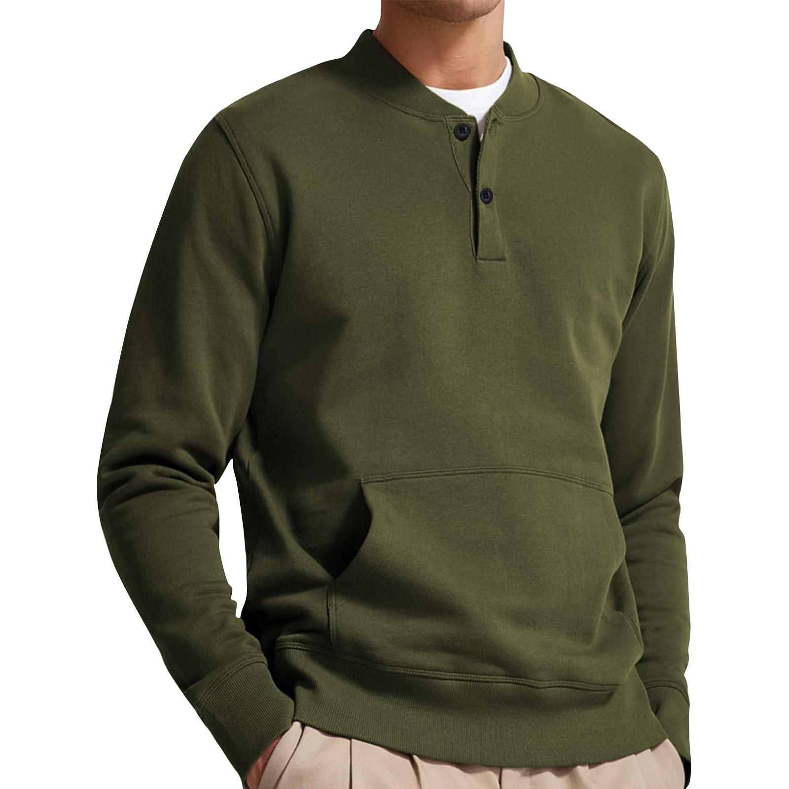Men S Fashionable Casual Top Button Color Button T-Shirt Sweatshirt XXXXL
Men S Fashionable Casual Top Button Color Button T-Shirt Sweatshirt XXXXL