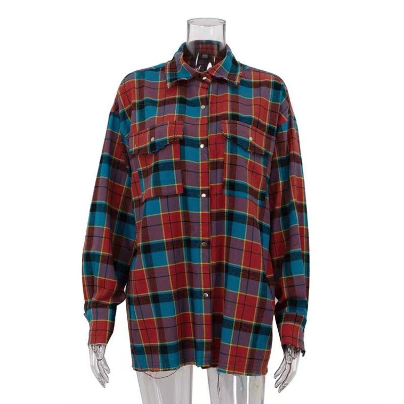 Топ в западном стиле с ретро-лацканами, свободная клетчатая рубашка на одной пуговице, свободная клетчатая рубашка с лацканами Red check L
Топ в западном стиле с ретро-лацканами, свободная клетчатая рубашка на одной пуговице, свободная клетчатая рубашка с лацканами Red check L