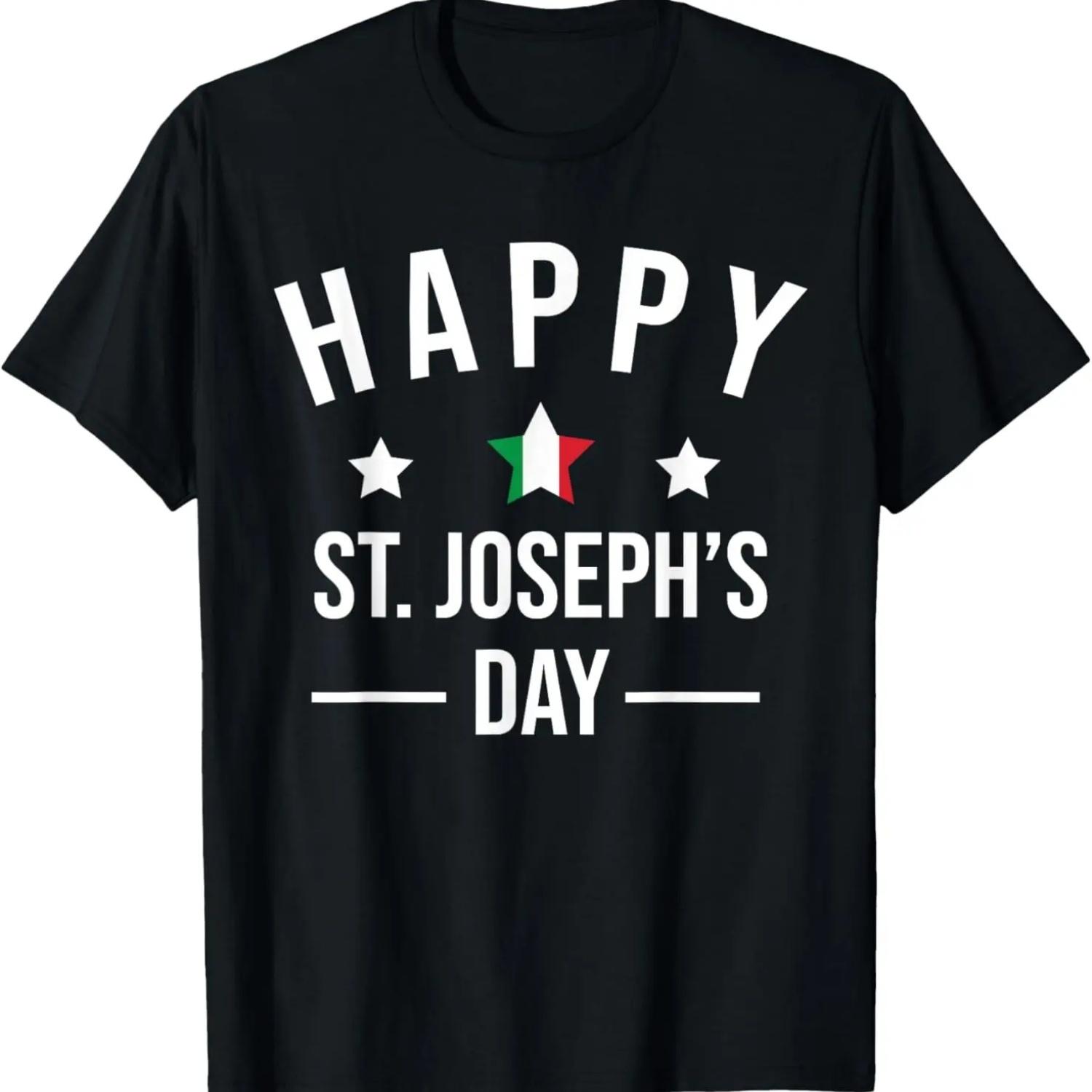 Happy St Josephs Day Italian Gift T-Shirt Gift Christian Men T-Shirt S чёрный
Happy St Josephs Day Italian Gift T-Shirt Gift Christian Men T-Shirt S чёрный