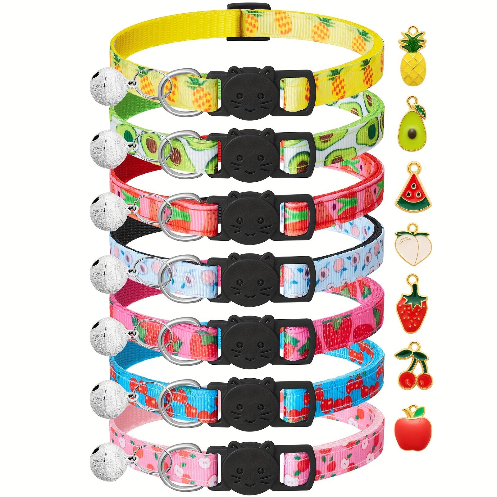 7 pack Fruit-themed Cat Collars with Breakaway Buckles - Safe and Adjustable Collars for Kittens and Adult Cats One-size
7 pack Fruit-themed Cat Collars with Breakaway Buckles - Safe and Adjustable Collars for Kittens and Adult Cats One-size