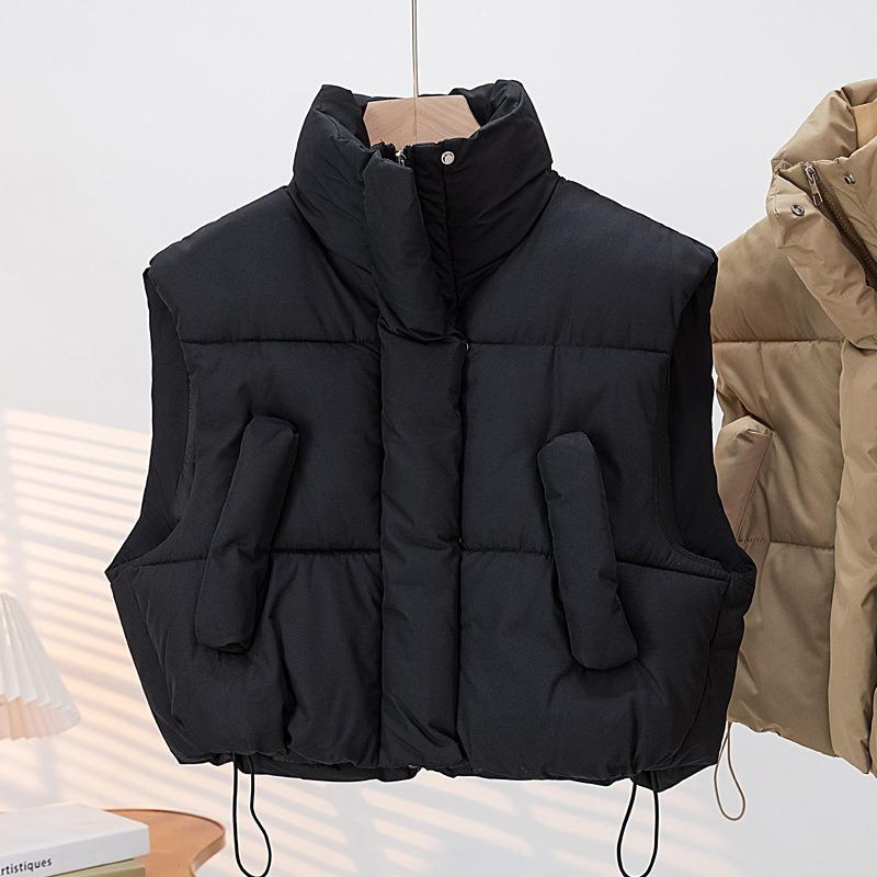 Хлопковый жилет женский с воротником-стойкой утолщенный свободный короткий маленький ароматный ветровой безрукавный хлопковый жилет пальто Tide L чёрный
Хлопковый жилет женский с воротником-стойкой утолщенный свободный короткий маленький ароматный ветровой безрукавный хлопковый жилет пальто Tide L чёрный