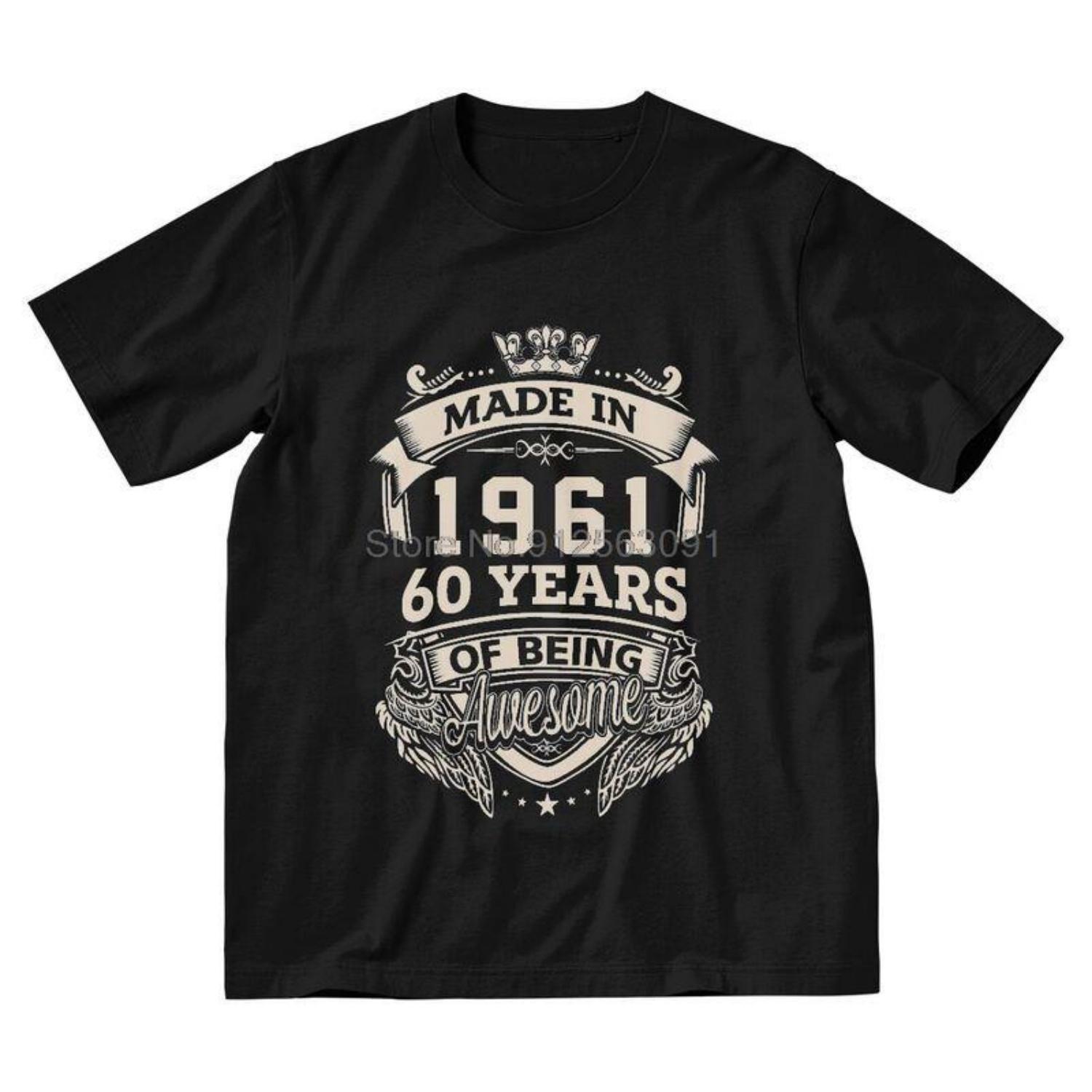 Mens Kings Made In 1961 60 Years Of Being Awesome TShirt 60th Birthday Tshirt Short Sleeve Unique Clothes Cotton Tee Tops Gift XXXXXL чорний
Mens Kings Made In 1961 60 Years Of Being Awesome TShirt 60th Birthday Tshirt Short Sleeve Unique Clothes Cotton Tee Tops Gift XXXXXL чорний