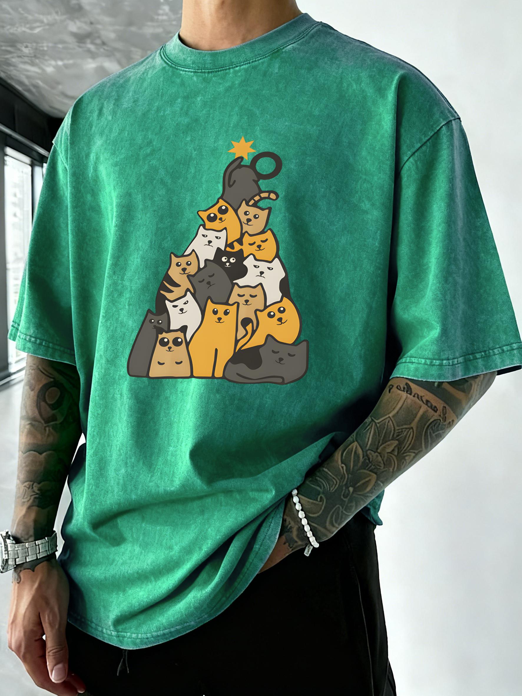Cute Star Cats Printing Men Washed T Shirt Vacation Cotton Short Sleeve Running Summer Clothes Casual Loose Man Sportswear 2XL
Cute Star Cats Printing Men Washed T Shirt Vacation Cotton Short Sleeve Running Summer Clothes Casual Loose Man Sportswear 2XL