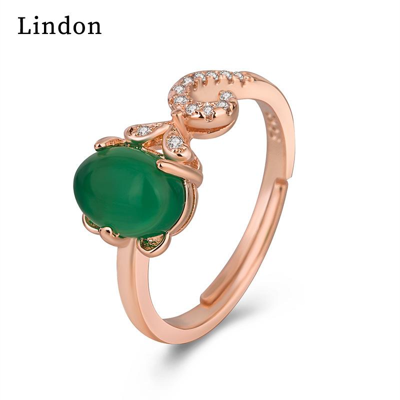 Классическое кольцо Lindon с цирконием, женские ювелирные изделия, свадебный подарок, вечеринка розового золота
