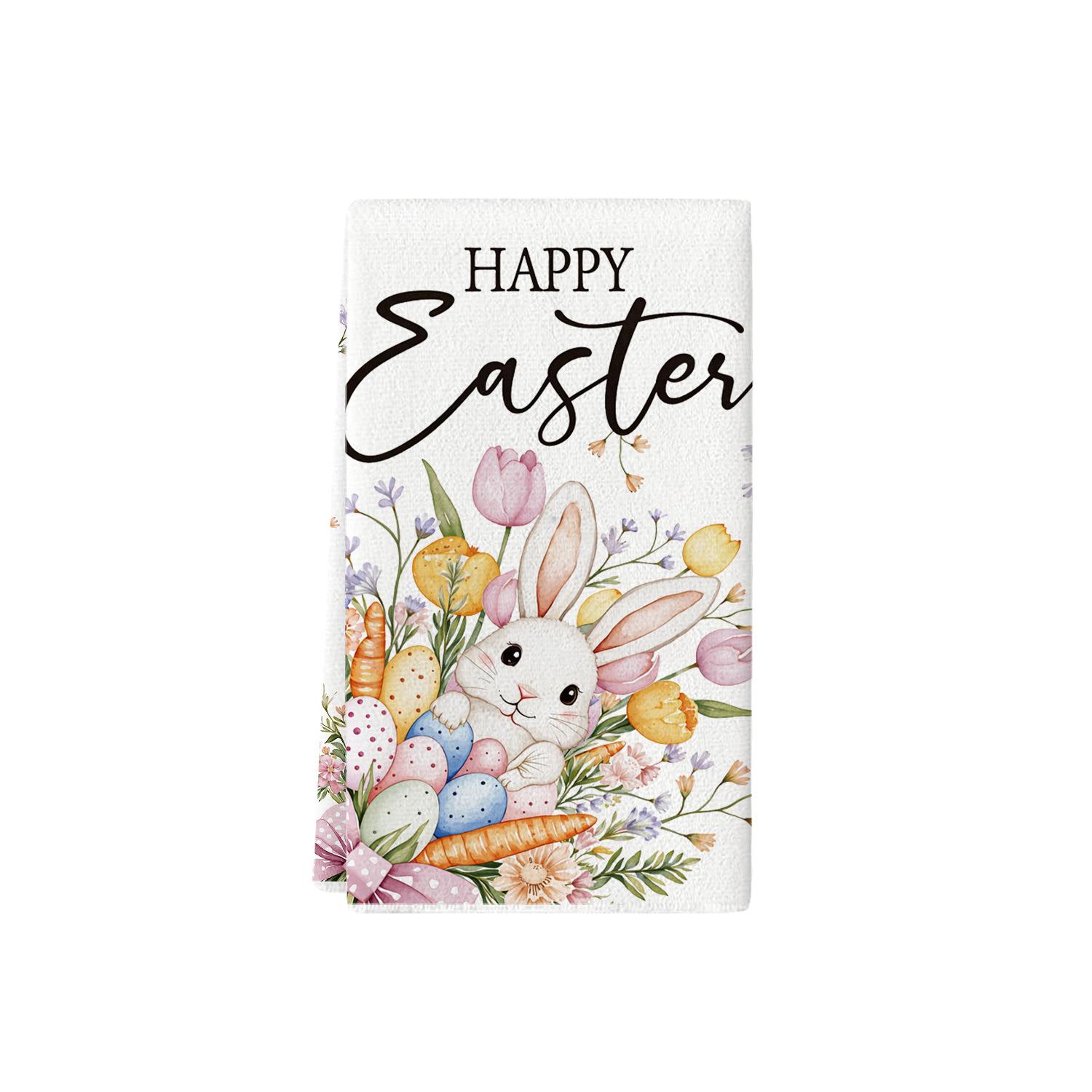 Easter Watercolor Flowers Kitchen Towel with Rabbit, Eggs, and Cat Bow Tie Design 40x60cm (1 piece)
Easter Watercolor Flowers Kitchen Towel with Rabbit, Eggs, and Cat Bow Tie Design 40x60cm (1 piece)
