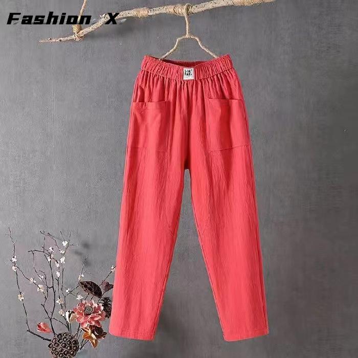 Летние женские брюки, льняные повседневные брюки, свободные прямые брюки, женские брюки с девятью точками 4XL
Летние женские брюки, льняные повседневные брюки, свободные прямые брюки, женские брюки с девятью точками 4XL