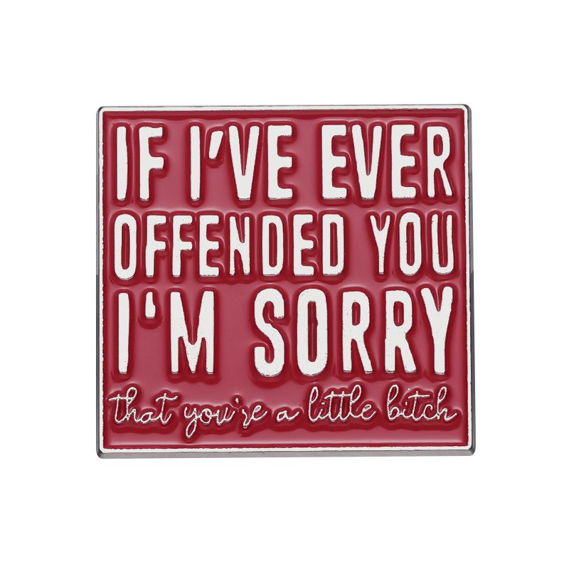 Eye Catching Red Metal Sorry Brooch Distinctive Letter Shape Fashionable Accessory For Wear Unisex
Eye Catching Red Metal Sorry Brooch Distinctive Letter Shape Fashionable Accessory For Wear Unisex