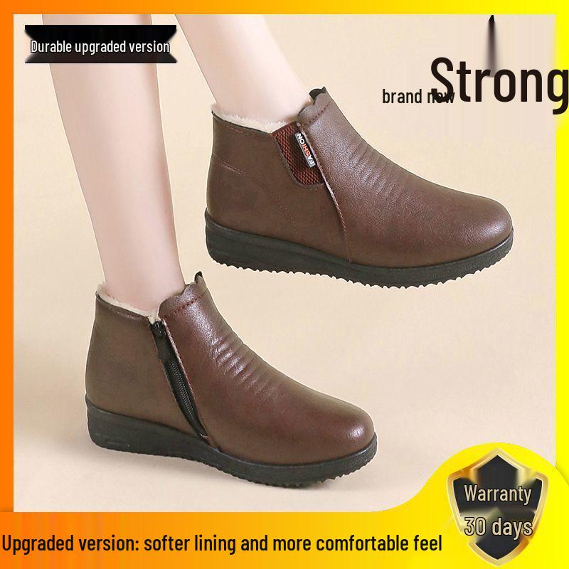 Plus Size Waterproof Fleece-Lined Leather Boots for Elderly - Non-Slip, Soft Sole, Warm & Comfortable Snow Shoes Size 35
Plus Size Waterproof Fleece-Lined Leather Boots for Elderly - Non-Slip, Soft Sole, Warm & Comfortable Snow Shoes Size 35