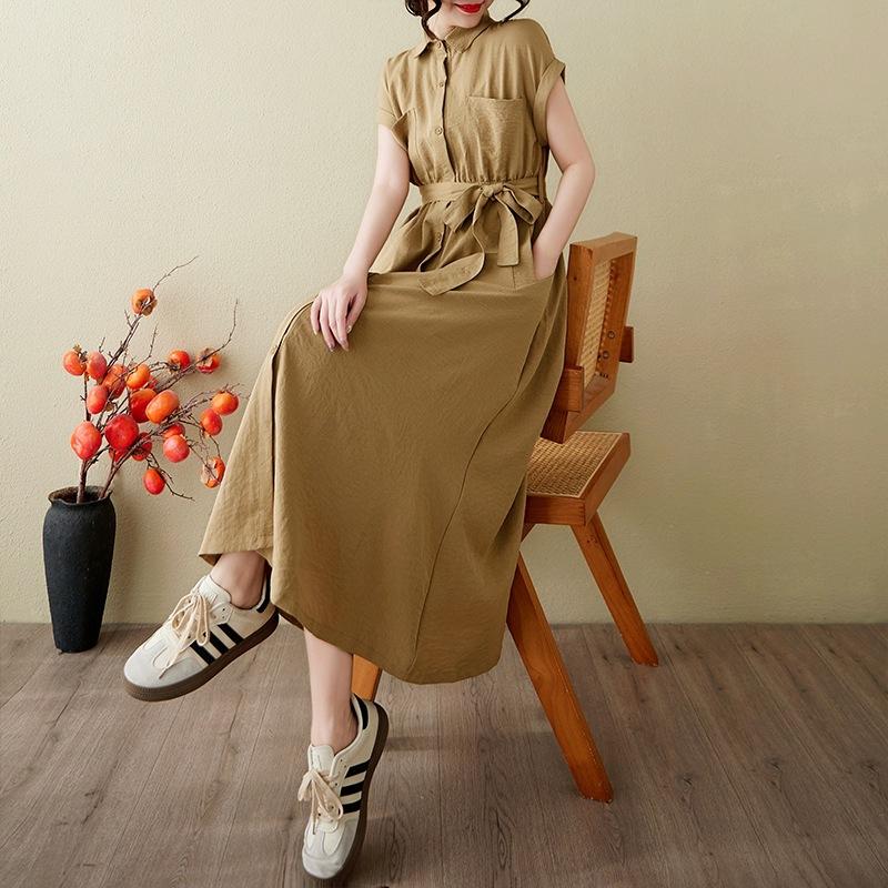 Платье поло с коротким рукавом однотонное из хлопка и льна женское 2025 лето новое с веерным кружевом на шнуровке на талии кардиган длинное платье 2XL хаки
Платье поло с коротким рукавом однотонное из хлопка и льна женское 2025 лето новое с веерным кружевом на шнуровке на талии кардиган длинное платье 2XL хаки