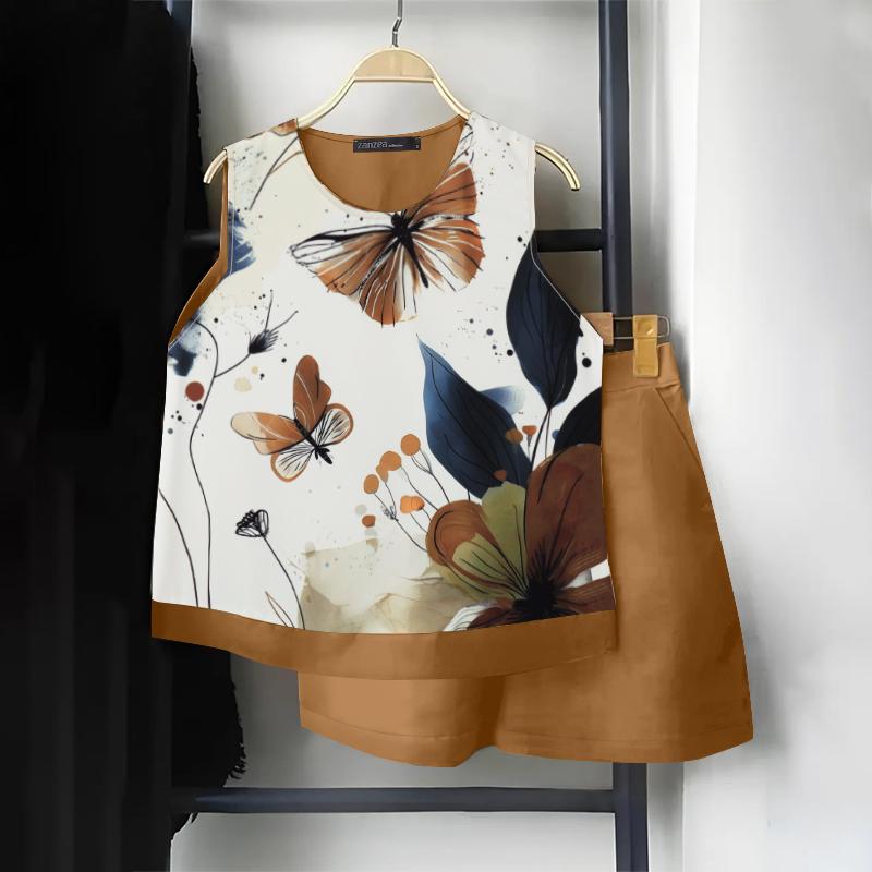 ZANZEA Женские цветочные майки и шорты Летние комплекты из двух предметов 5XL
ZANZEA Женские цветочные майки и шорты Летние комплекты из двух предметов 5XL