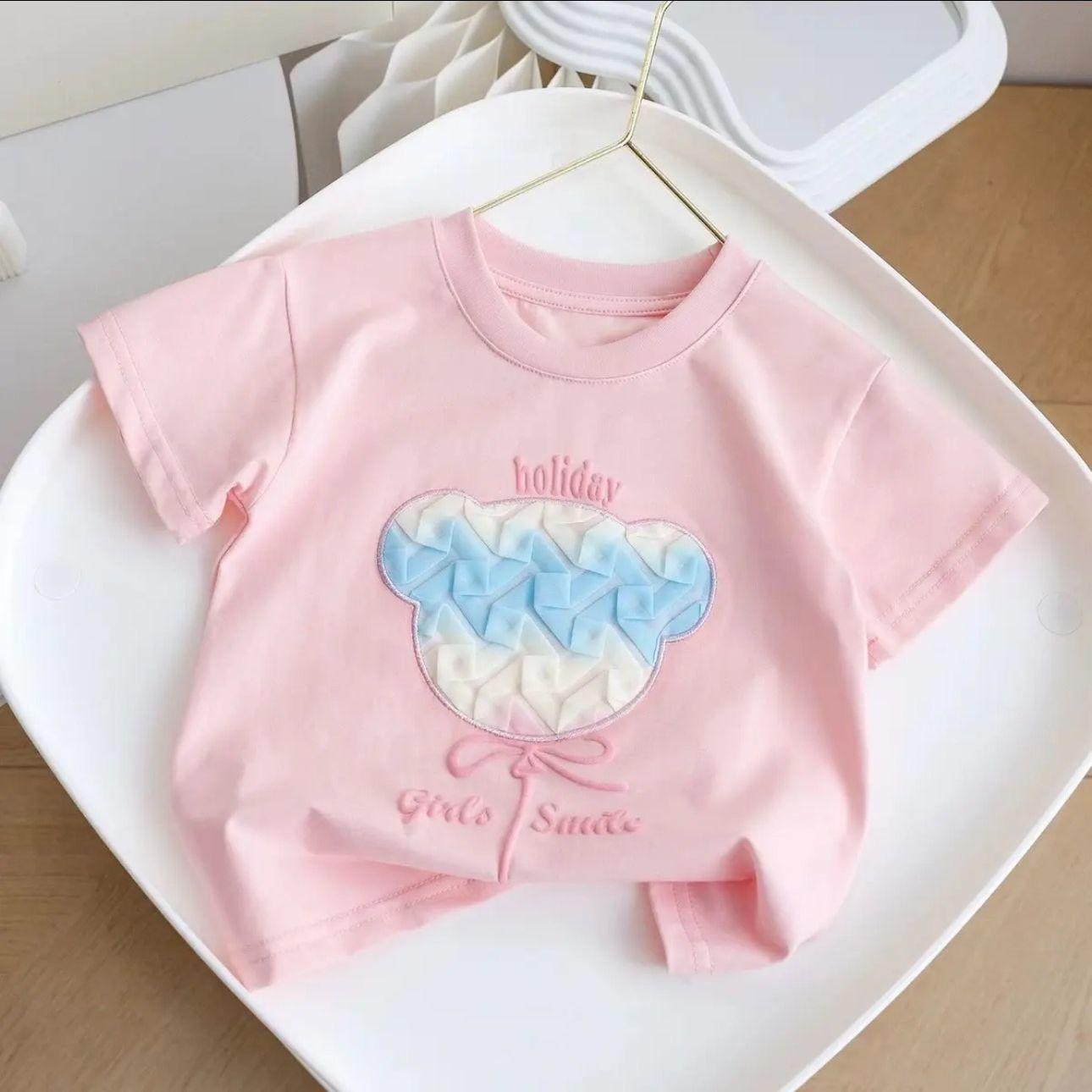 Детская футболка из чистого хлопка с короткими рукавами для мальчиков и девочек, летний топ, трехмерный повседневный детский летний наряд с короткими рукавами 90
Детская футболка из чистого хлопка с короткими рукавами для мальчиков и девочек, летний топ, трехмерный повседневный детский летний наряд с короткими рукавами 90