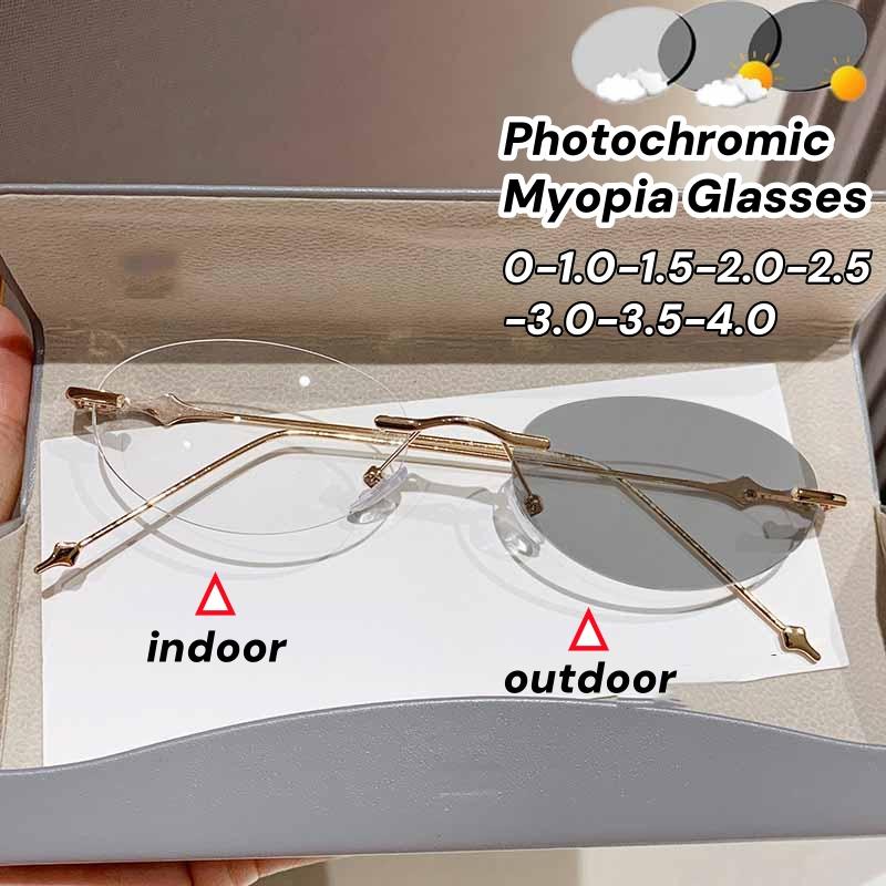 Luxury Design Oval Frame Photochromic Myopia Glasses New Trendy Ladies Near Sight Eyeglasses Finished Minus Sunglasses Diopter 0
Luxury Design Oval Frame Photochromic Myopia Glasses New Trendy Ladies Near Sight Eyeglasses Finished Minus Sunglasses Diopter 0