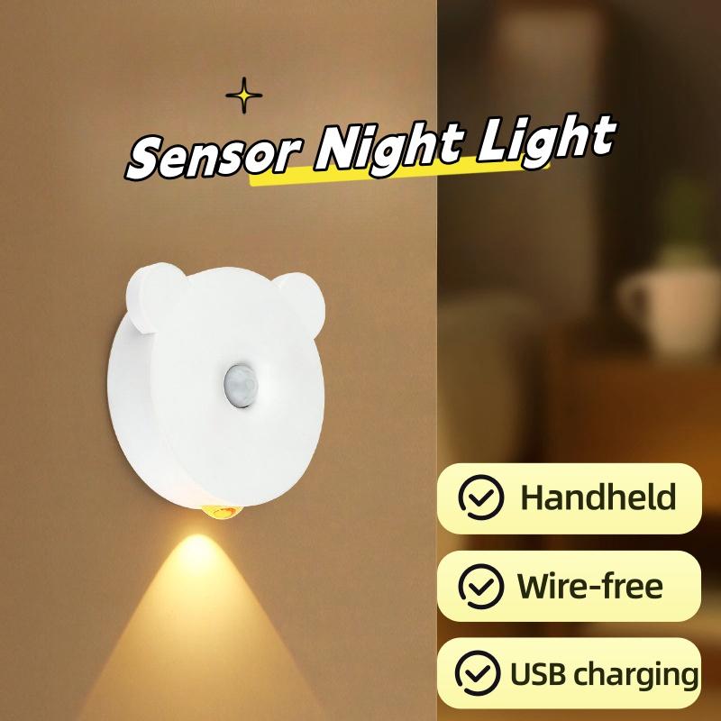 Adorable Bear-shaped Night Light Via USB Cable Charging LED Warm Light And White Light Lamp For Hallways & Staircases
Adorable Bear-shaped Night Light Via USB Cable Charging LED Warm Light And White Light Lamp For Hallways & Staircases