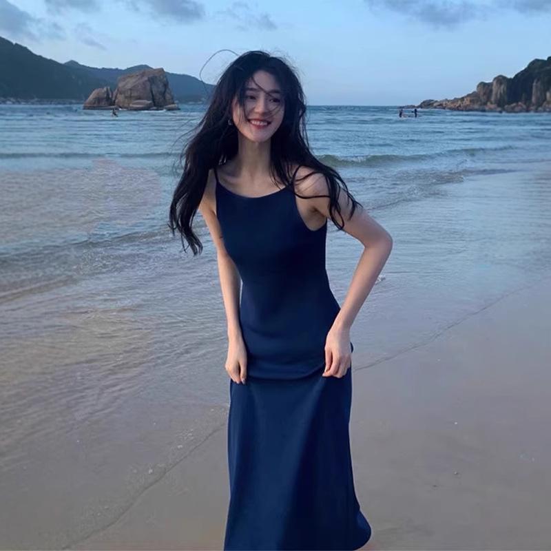 Sleeveless High-End Slimming Knit Summer Maxi Dress for Seaside Vacations One Size (up to 125 lbs)
Sleeveless High-End Slimming Knit Summer Maxi Dress for Seaside Vacations One Size (up to 125 lbs)