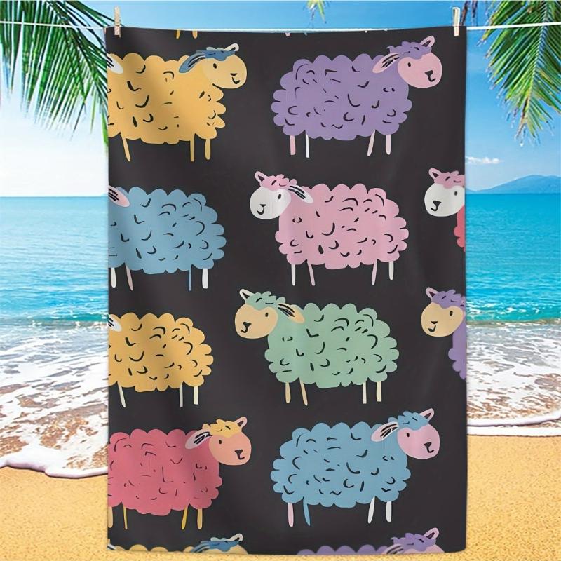 Microfiber Beach Towel with Cute Sheep Pattern - Contemporary Style, Super Absorbent Knit Fabric,Cartoon Themed Oblong Towel for W30*H60(CM)
Microfiber Beach Towel with Cute Sheep Pattern - Contemporary Style, Super Absorbent Knit Fabric,Cartoon Themed Oblong Towel for W30*H60(CM)