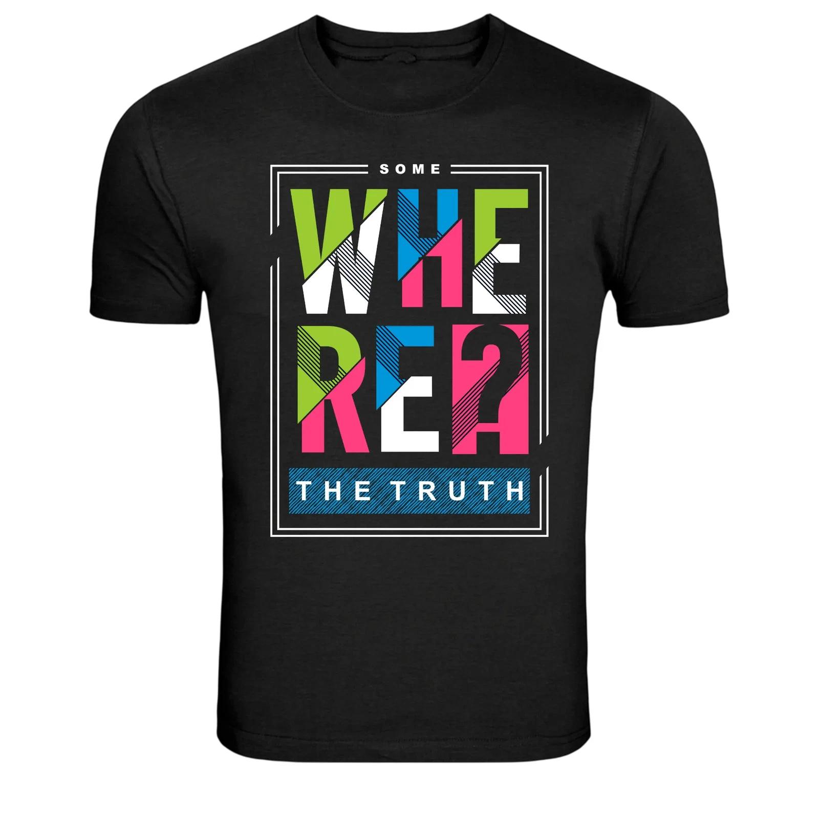 Some Where The Truth Colorful Geometric Typography Graphic T-Shirt M
Some Where The Truth Colorful Geometric Typography Graphic T-Shirt M