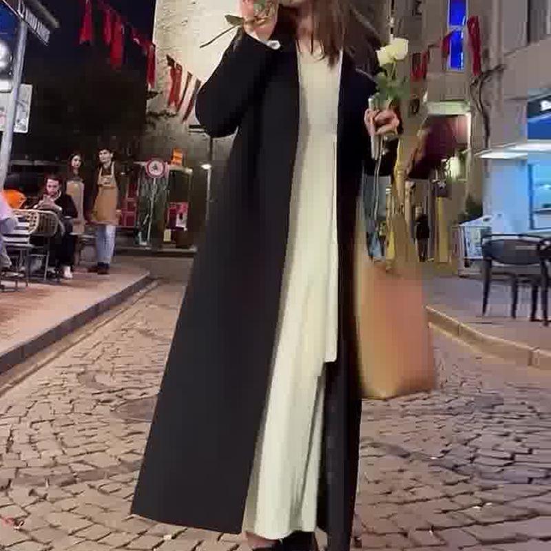 2023 Осень/Зима Европейское и Американское Высококлассное Шерстяное Пальто Миди с Разрезом L чёрный
2023 Осень/Зима Европейское и Американское Высококлассное Шерстяное Пальто Миди с Разрезом L чёрный