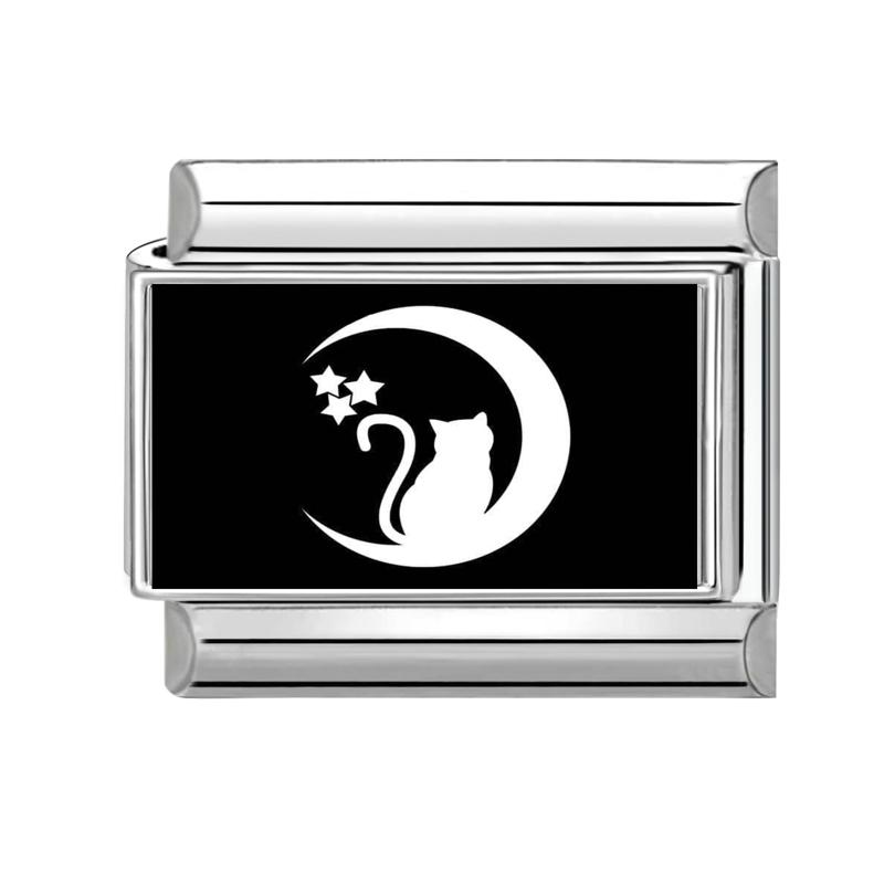 Y2K Creative Black Series Sun Moon Eye Heart Star Sunflower Cat Italian Charm Links Fit 9mm Stainless Steel Bracelet DIY Making
Y2K Creative Black Series Sun Moon Eye Heart Star Sunflower Cat Italian Charm Links Fit 9mm Stainless Steel Bracelet DIY Making