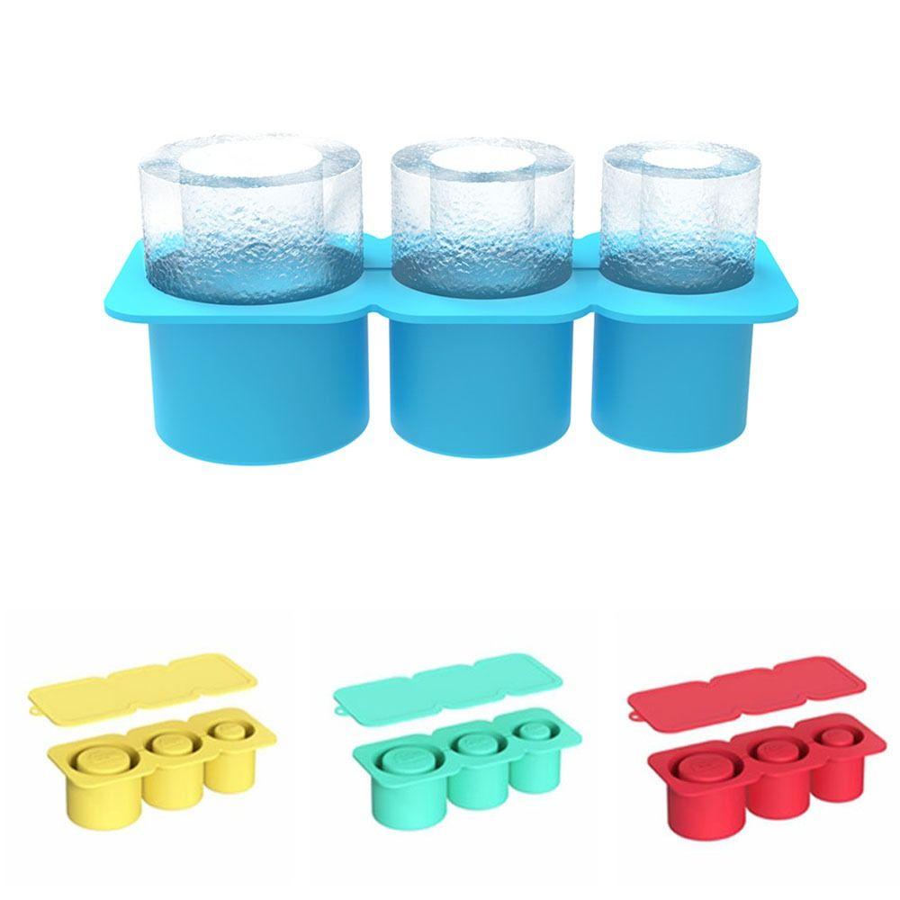 Прочная цилиндрическая форма для льда, силиконовая форма для изготовления кубиков льда, легкая для очистки, легкое заполнение формы для блоков льда