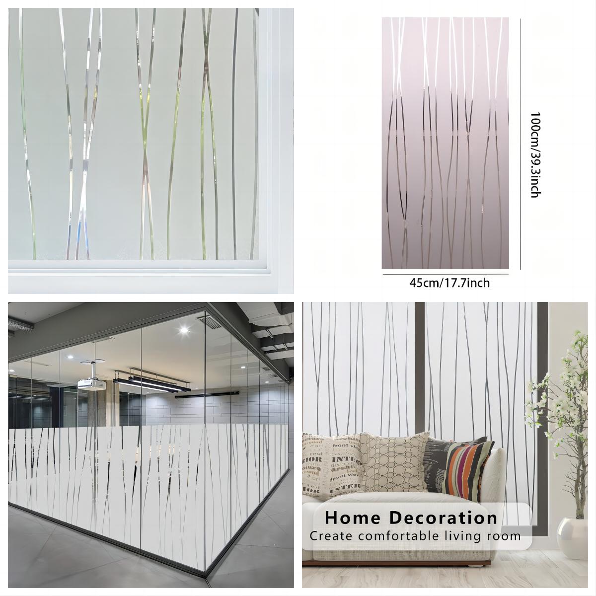 Матовая оконная пленка, пленка для защиты от посторонних глаз, полосатые узоры, матовая оконная пленка, самоклеящаяся стеклянная пленка для домашнего офиса 45x300cm
Матовая оконная пленка, пленка для защиты от посторонних глаз, полосатые узоры, матовая оконная пленка, самоклеящаяся стеклянная пленка для домашнего офиса 45x300cm