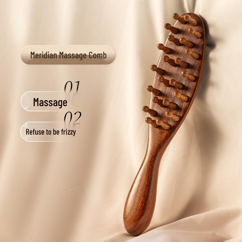Natural Sandalwood Scalp Massage Comb & Gua Sha Tool - Anti-static Universal Comb for Men and Women No Specific Size
Natural Sandalwood Scalp Massage Comb & Gua Sha Tool - Anti-static Universal Comb for Men and Women No Specific Size
