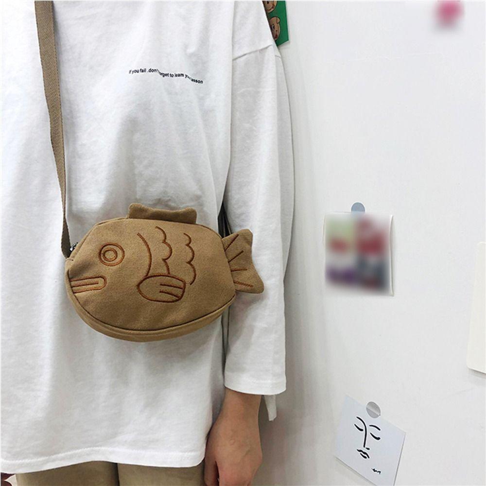 Large Capacity Taiyaki Crossbody Bag Canvas Multifunctional Storage Bag Cartoon Shoulder Bag Girls коричневый
Large Capacity Taiyaki Crossbody Bag Canvas Multifunctional Storage Bag Cartoon Shoulder Bag Girls коричневый