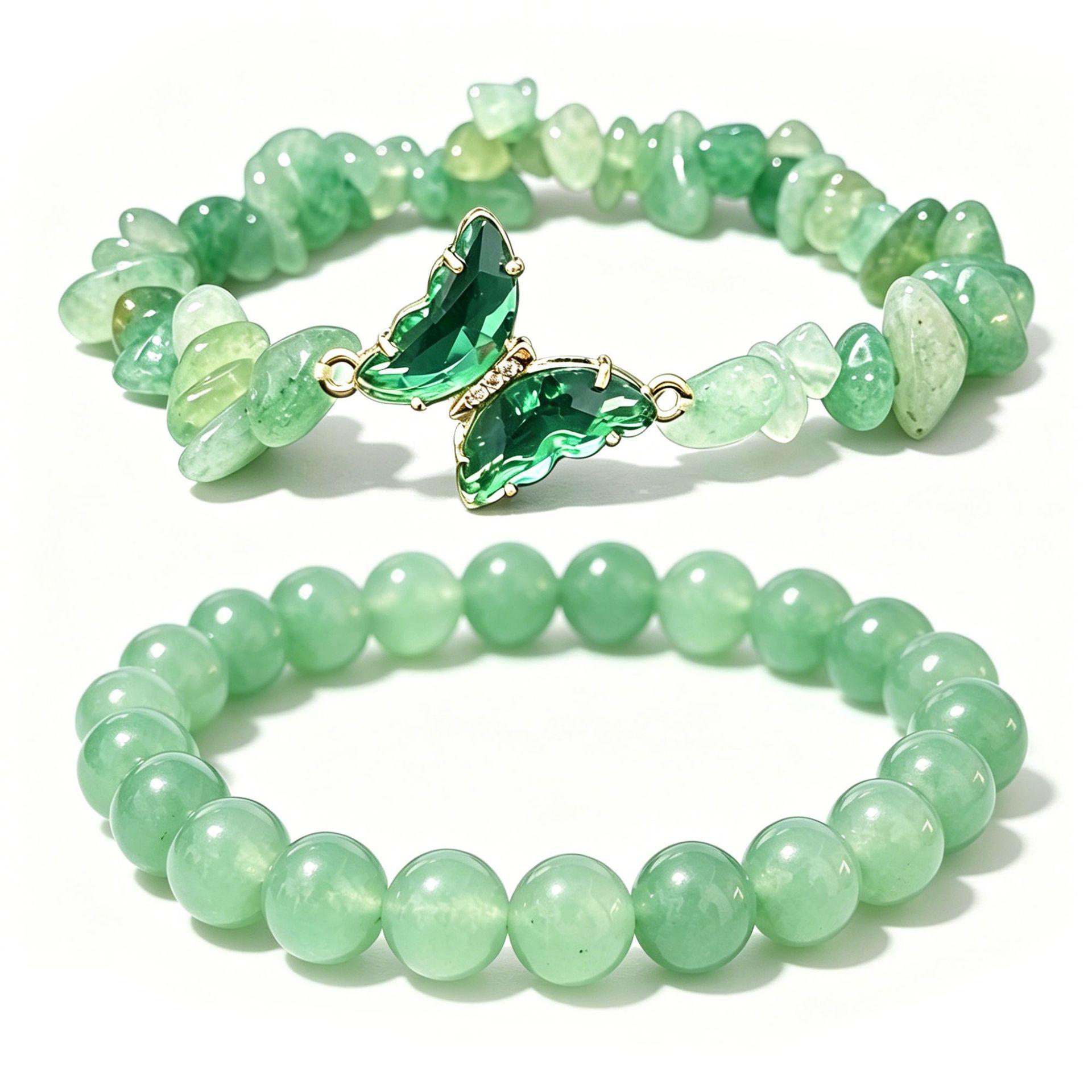 2pcs/set Butterfly-shaped Natural Stone Beaded Bracelet Set, Layered Style Wrist Chain, Women s Jewelry Gift зелений
2pcs/set Butterfly-shaped Natural Stone Beaded Bracelet Set, Layered Style Wrist Chain, Women s Jewelry Gift зелений