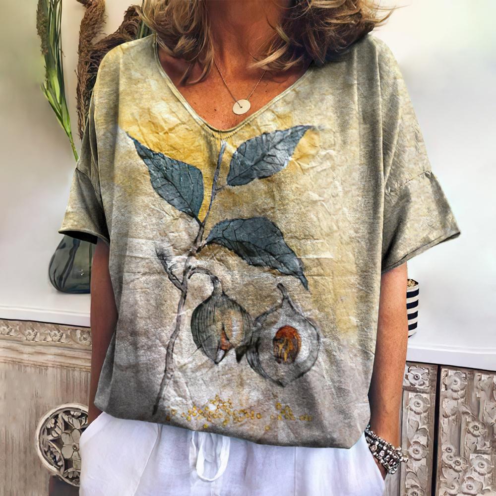 Літній топ Жіноча 3D квіткова футболка з коротким рукавом V-подібним вирізом Мода Принтована Повсякденний Ретро одяг 4XL
Літній топ Жіноча 3D квіткова футболка з коротким рукавом V-подібним вирізом Мода Принтована Повсякденний Ретро одяг 4XL