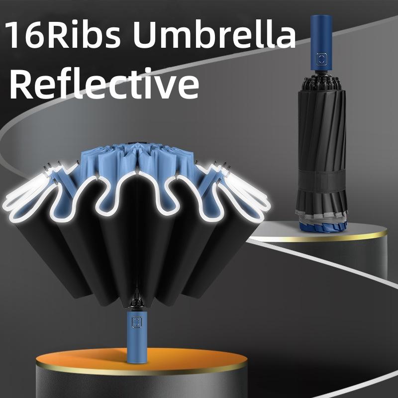 16Ribs Men Women Umbrella Large Windproof Reflective Stripe Reverse Automatic Umbrellas Sun Rain Luxury Business Car Travel metal-fiber composite&16K Темно-синій
16Ribs Men Women Umbrella Large Windproof Reflective Stripe Reverse Automatic Umbrellas Sun Rain Luxury Business Car Travel metal-fiber composite&16K Темно-синій