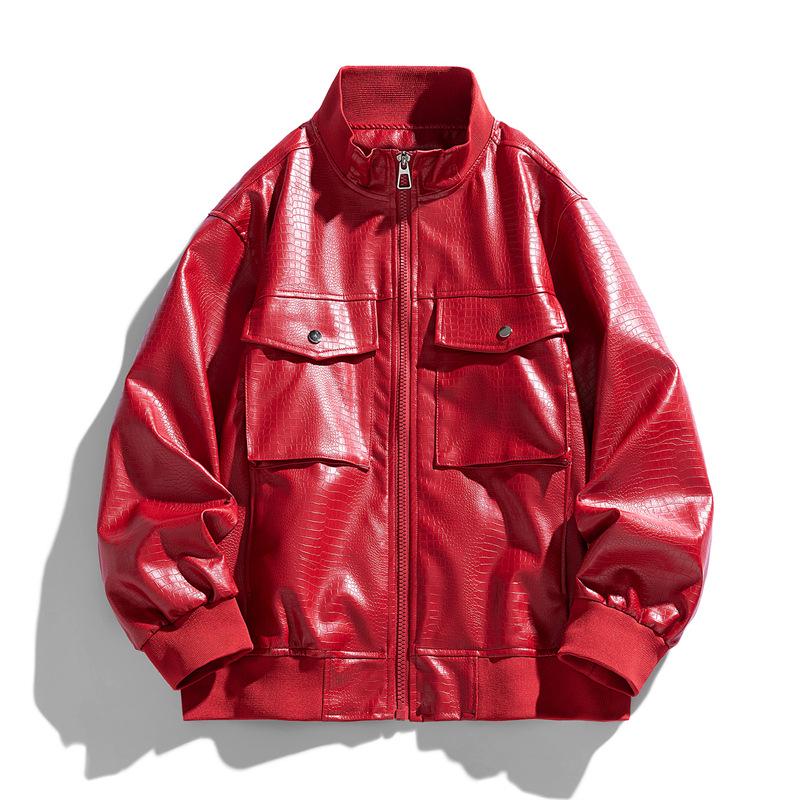 New PU Leather Stand Collar Motorcycle Cardigan Jacket - Spring, Autumn, Winter M красный
New PU Leather Stand Collar Motorcycle Cardigan Jacket - Spring, Autumn, Winter M красный