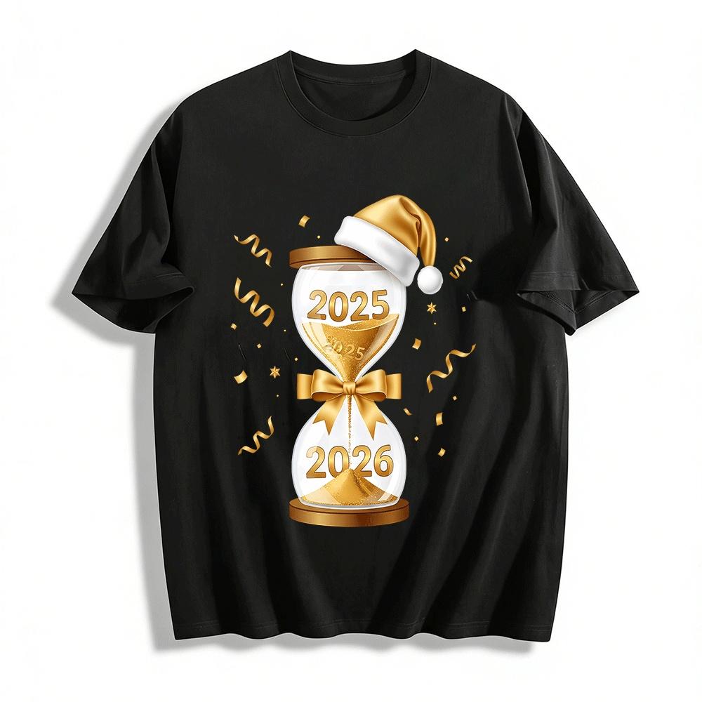 2025 to 2026 New Year Hourglass Print Santa Hat Casual Top Pure cotton T-shirt XXS
2025 to 2026 New Year Hourglass Print Santa Hat Casual Top Pure cotton T-shirt XXS