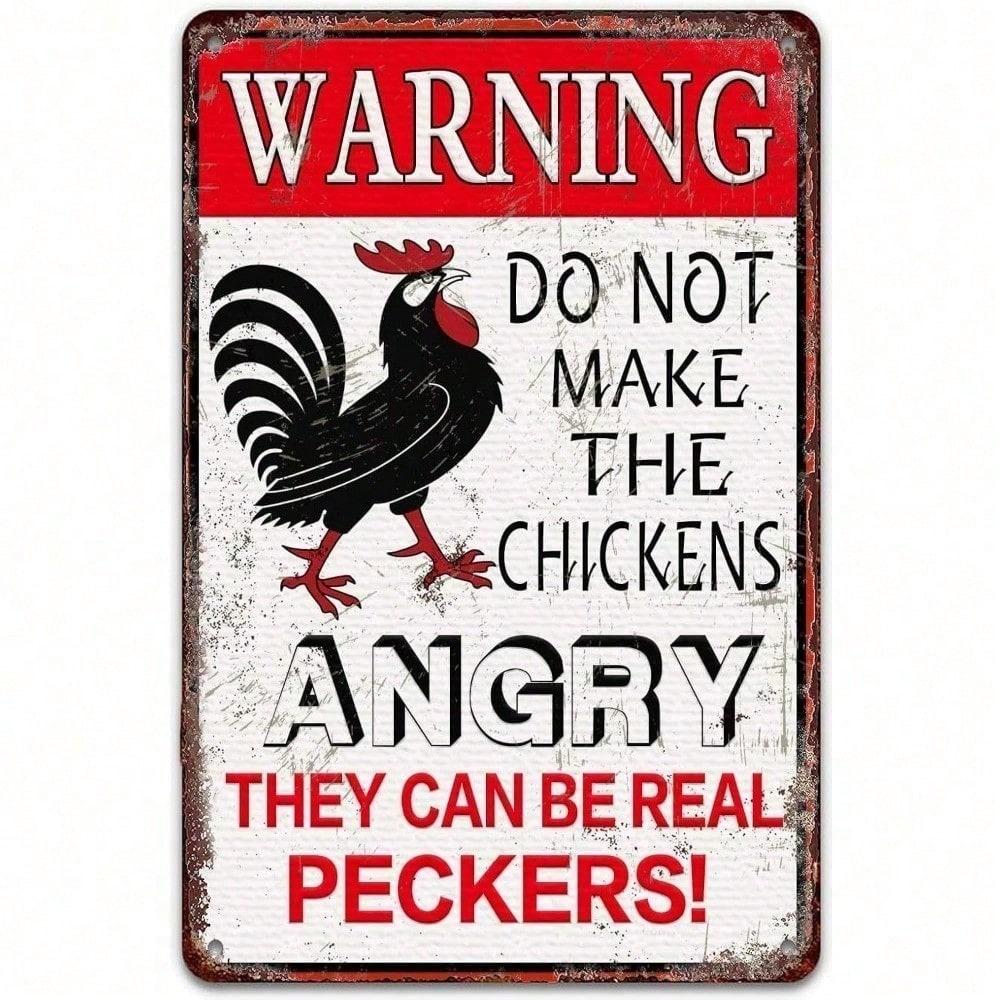 Vintage Retro Metal Tin Sign 8x12 Inch Don t Make The Chickens Angry Funny Farmhouse Wall Decor For Kitchen Bar Garage Man Cave різнокольоровий
Vintage Retro Metal Tin Sign 8x12 Inch Don t Make The Chickens Angry Funny Farmhouse Wall Decor For Kitchen Bar Garage Man Cave різнокольоровий