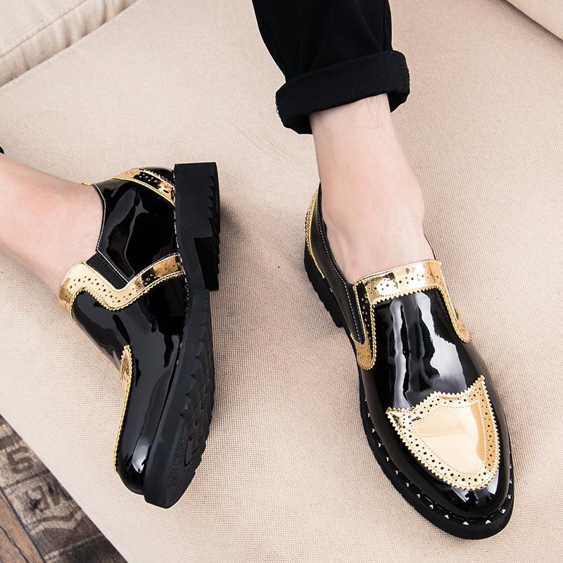 Men s shoes European station hairstylist casual shoes fashion british rivet small leather shoes cloth leather shoes 38
Men s shoes European station hairstylist casual shoes fashion british rivet small leather shoes cloth leather shoes 38