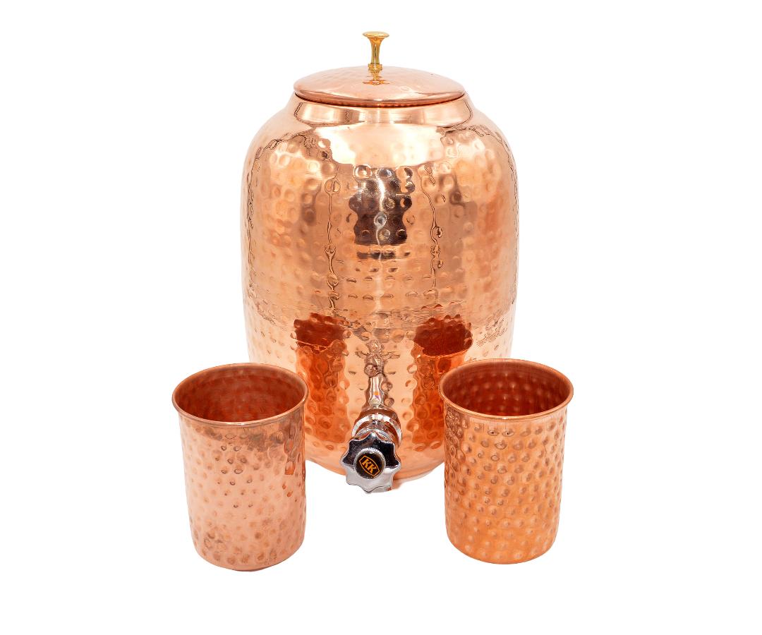 8L Copper Water Dispenser with 2 Glasses – Ayurvedic Health Set, Pure Copper L медный
8L Copper Water Dispenser with 2 Glasses – Ayurvedic Health Set, Pure Copper L медный
