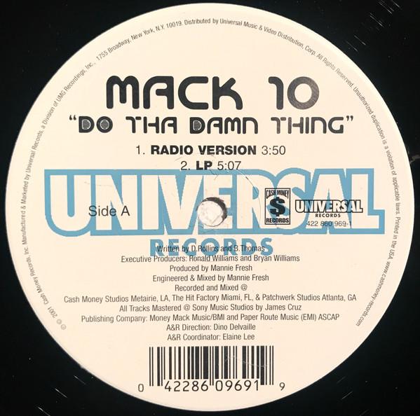 12inch Record MACK 10 - Do Tha Damn Thing 4228609691 Universal Recor 2001 US Rap & Hip-Hop/R&B Used
12inch Record MACK 10 - Do Tha Damn Thing 4228609691 Universal Recor 2001 US Rap & Hip-Hop/R&B Used