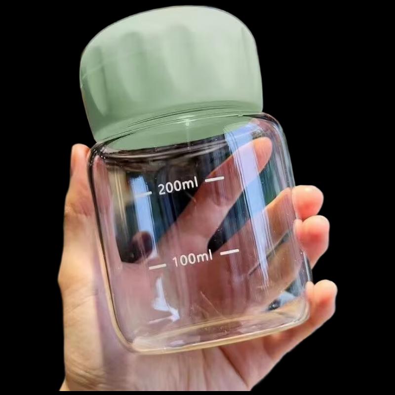 Shangqi Cute Chubby Glass Water Bottles with Scale, Green 300ml (3-Pack)
Shangqi Cute Chubby Glass Water Bottles with Scale, Green 300ml (3-Pack)