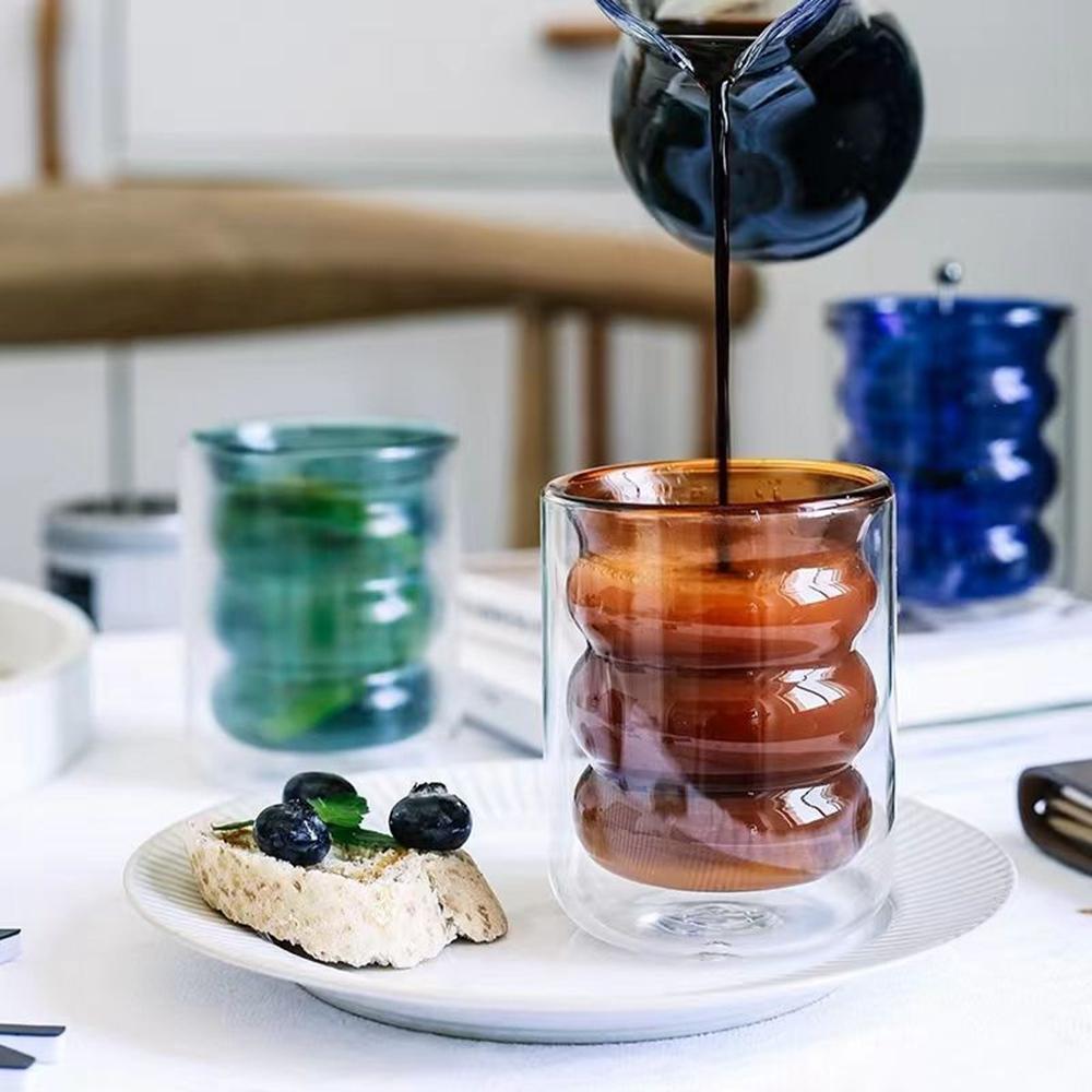 Japanese Style Glass Coffee Mug Wave Shape Cup Water Bottle Double Glasses Tea Beer Mug Coffeeware Drinking Tool Drinkware Gift 300ml
Japanese Style Glass Coffee Mug Wave Shape Cup Water Bottle Double Glasses Tea Beer Mug Coffeeware Drinking Tool Drinkware Gift 300ml