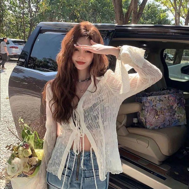 Европейский и американский жаккардовый кардиган с рукавами-колокольчиками, облегающего кроя, с длинными рукавами – Женская микропрозрачная одежда для защиты от солнца. XL абрикосовый
Европейский и американский жаккардовый кардиган с рукавами-колокольчиками, облегающего кроя, с длинными рукавами – Женская микропрозрачная одежда для защиты от солнца. XL абрикосовый