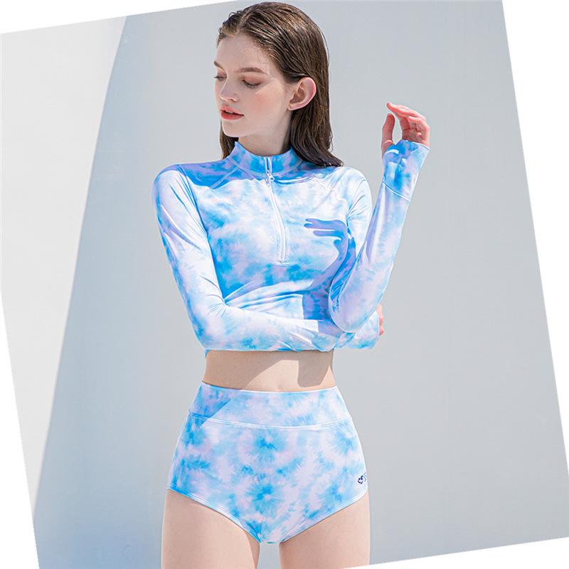 Two-Piece Long-Sleeve High-Waist Zipper Swimsuit for Sports, Sun Protection, Surfing, Diving, Snorkeling. Extra Large
Two-Piece Long-Sleeve High-Waist Zipper Swimsuit for Sports, Sun Protection, Surfing, Diving, Snorkeling. Extra Large