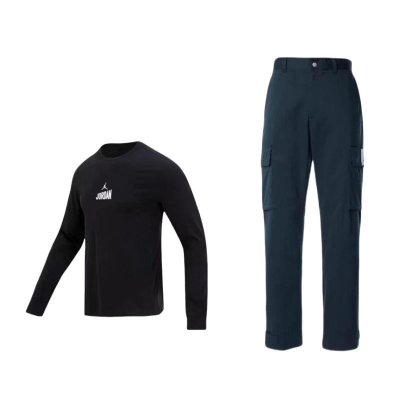 Jordan Letter Logo Print American Vintage Basketball Long Sleeve Pants Casual Sports Suit Men suit Black DQ7343-010+DV8433-010 S
Jordan Letter Logo Print American Vintage Basketball Long Sleeve Pants Casual Sports Suit Men suit Black DQ7343-010+DV8433-010 S