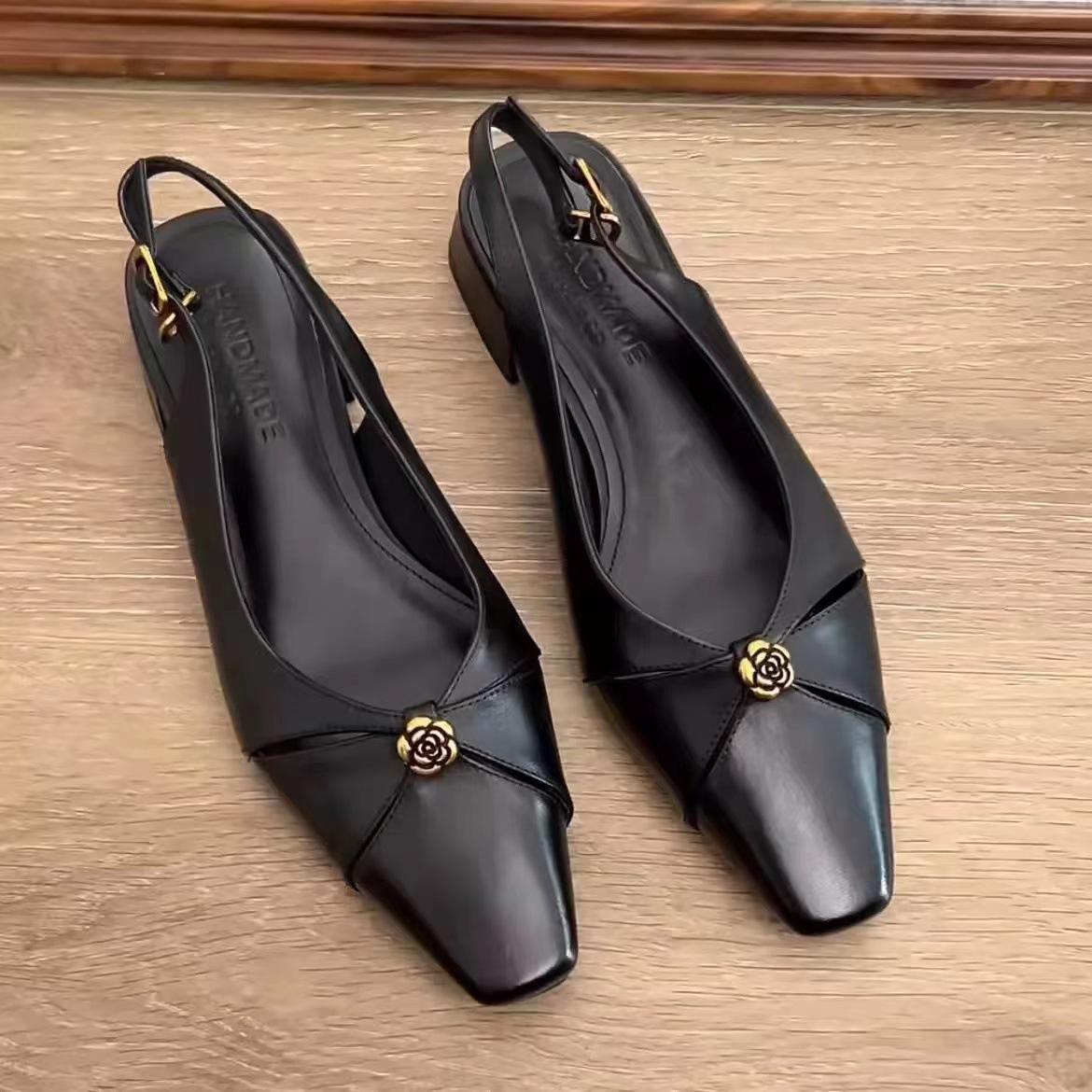 Cowhide version~ Camellia French niche thick heel high heels women s bag head empty thick heel rear strap cool slippers women 40 чёрный
Cowhide version~ Camellia French niche thick heel high heels women s bag head empty thick heel rear strap cool slippers women 40 чёрный