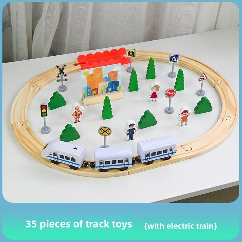 Wooden Childrens Electric Train Track Assembly Toy Magnetic 35 Pieces
Wooden Childrens Electric Train Track Assembly Toy Magnetic 35 Pieces