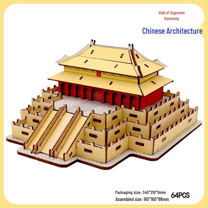Handmade 3D Wooden Puzzle of Forbidden City s Hall of Supreme Harmony - Chinese Architecture Model and Creative Toy
Handmade 3D Wooden Puzzle of Forbidden City s Hall of Supreme Harmony - Chinese Architecture Model and Creative Toy