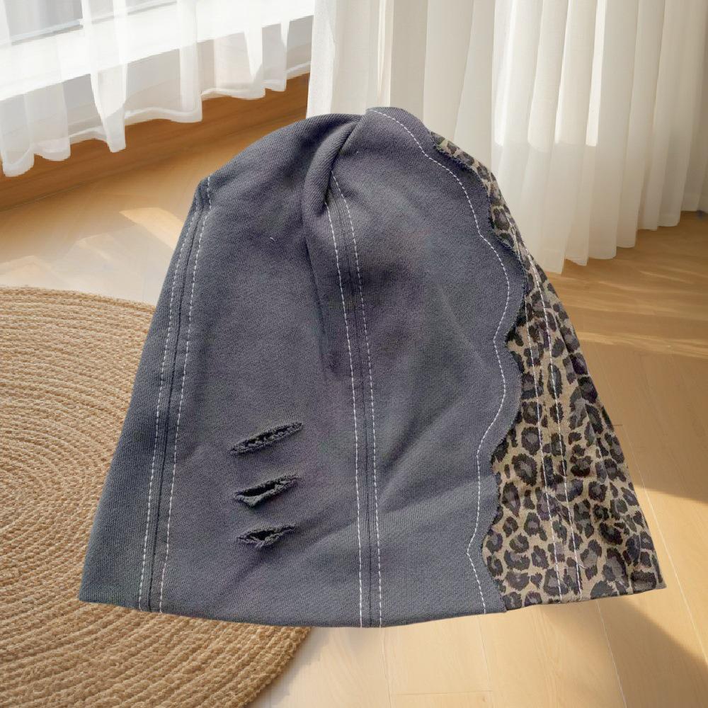 Korean Retro Leopard Print Colorblock Slouchy Beanie - Unisex Distressed Spicy Girl Hat for Spring and Autumn One Size сірий колір
Korean Retro Leopard Print Colorblock Slouchy Beanie - Unisex Distressed Spicy Girl Hat for Spring and Autumn One Size сірий колір