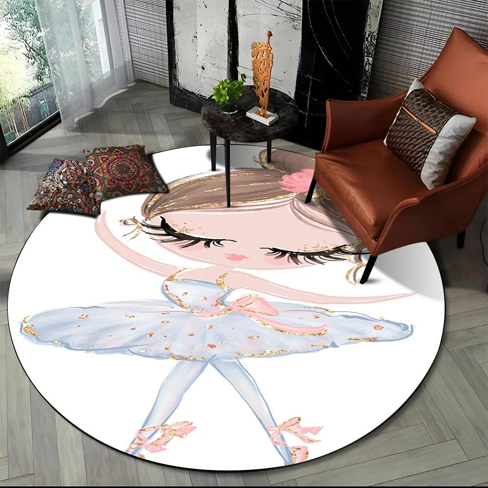 Ballet Girl Ballerina Cartoon cute Round Area Rug, Diameter 60cm
Ballet Girl Ballerina Cartoon cute Round Area Rug, Diameter 60cm